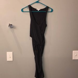 James Perse Cotton Dark Grey Bodycon Dress